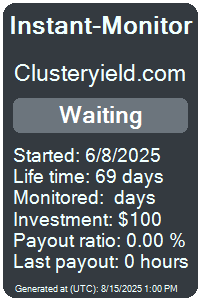 clusteryield.com Monitored by Instant-Monitor.com