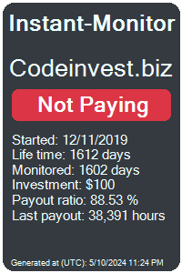 codeinvest.biz Monitored by Instant-Monitor.com
