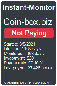 coin-box.biz Monitored by Instant-Monitor.com