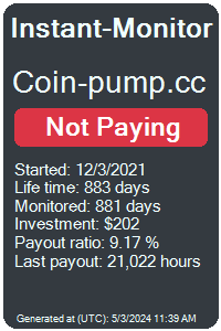 coin-pump.cc Monitored by Instant-Monitor.com