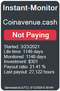 coinavenue.cash Monitored by Instant-Monitor.com