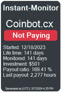 coinbot.cx Monitored by Instant-Monitor.com