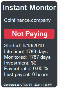 coinfinance.company Monitored by Instant-Monitor.com