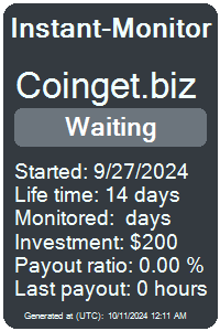 coinget.biz Monitored by Instant-Monitor.com