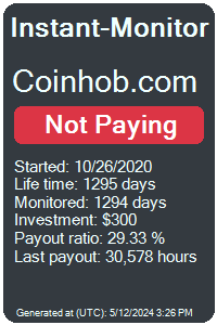 coinhob.com Monitored by Instant-Monitor.com
