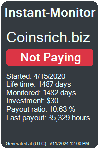 coinsrich.biz Monitored by Instant-Monitor.com