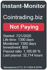 cointrading.biz Monitored by Instant-Monitor.com