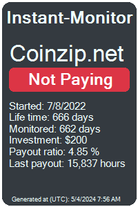 coinzip.net Monitored by Instant-Monitor.com