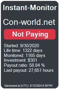 con-world.net Monitored by Instant-Monitor.com