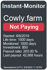 cowly.farm Monitored by Instant-Monitor.com