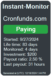 cronfunds.com Monitored by Instant-Monitor.com