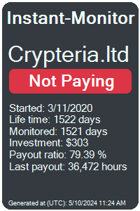 crypteria.ltd Monitored by Instant-Monitor.com