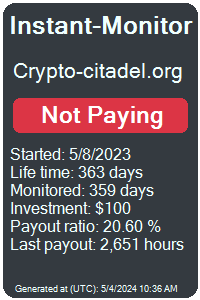 crypto-citadel.org Monitored by Instant-Monitor.com