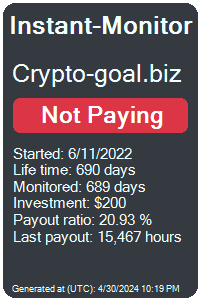 crypto-goal.biz Monitored by Instant-Monitor.com