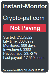 crypto-pal.com Monitored by Instant-Monitor.com