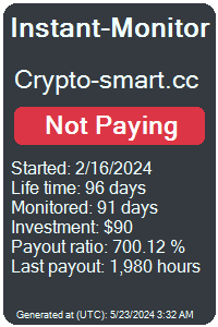 crypto-smart.cc Monitored by Instant-Monitor.com