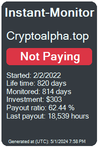cryptoalpha.top Monitored by Instant-Monitor.com