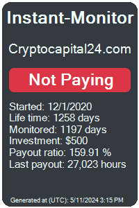 cryptocapital24.com Monitored by Instant-Monitor.com