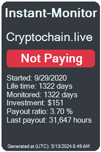 cryptochain.live Monitored by Instant-Monitor.com