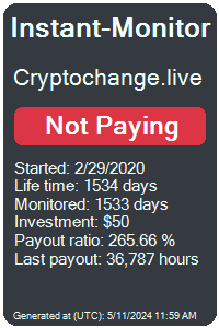 cryptochange.live Monitored by Instant-Monitor.com