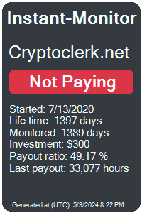 cryptoclerk.net Monitored by Instant-Monitor.com
