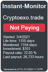 cryptoexo.trade Monitored by Instant-Monitor.com