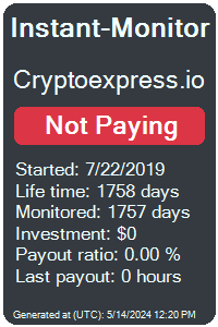 cryptoexpress.io Monitored by Instant-Monitor.com