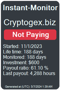 cryptogex.biz Monitored by Instant-Monitor.com