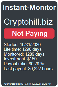 cryptohill.biz Monitored by Instant-Monitor.com