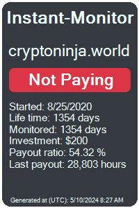 cryptoninja.world Monitored by Instant-Monitor.com