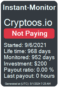 cryptoos.io Monitored by Instant-Monitor.com