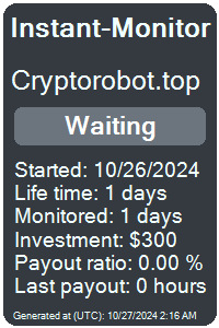 cryptorobot.top Monitored by Instant-Monitor.com