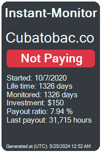cubatobac.co Monitored by Instant-Monitor.com