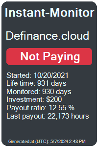 definance.cloud Monitored by Instant-Monitor.com