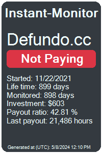 defundo.cc Monitored by Instant-Monitor.com