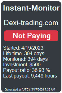 dexi-trading.com Monitored by Instant-Monitor.com