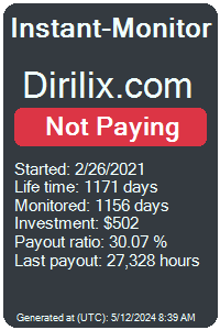dirilix.com Monitored by Instant-Monitor.com