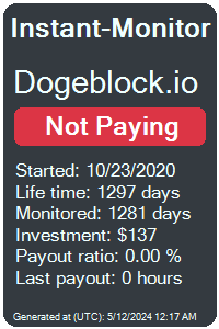 dogeblock.io Monitored by Instant-Monitor.com