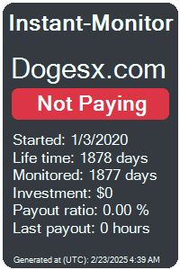 dogesx.com Monitored by Instant-Monitor.com