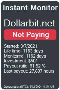 dollarbit.net Monitored by Instant-Monitor.com
