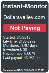 dollarsvalley.com Monitored by Instant-Monitor.com
