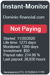 dominic-financial.com Monitored by Instant-Monitor.com