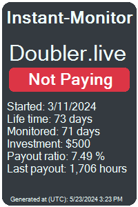 doubler.live Monitored by Instant-Monitor.com