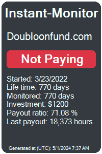 doubloonfund.com Monitored by Instant-Monitor.com