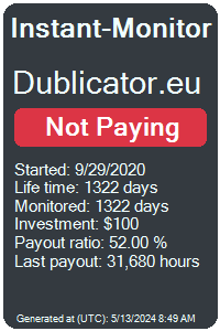 dublicator.eu Monitored by Instant-Monitor.com
