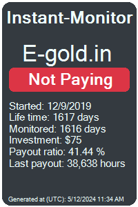 e-gold.in Monitored by Instant-Monitor.com