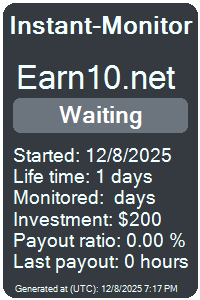 earn10.net Monitored by Instant-Monitor.com