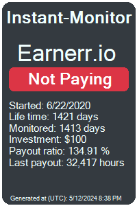 earnerr.io Monitored by Instant-Monitor.com