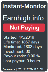earnhigh.info Monitored by Instant-Monitor.com