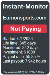 earnonsports.com Monitored by Instant-Monitor.com